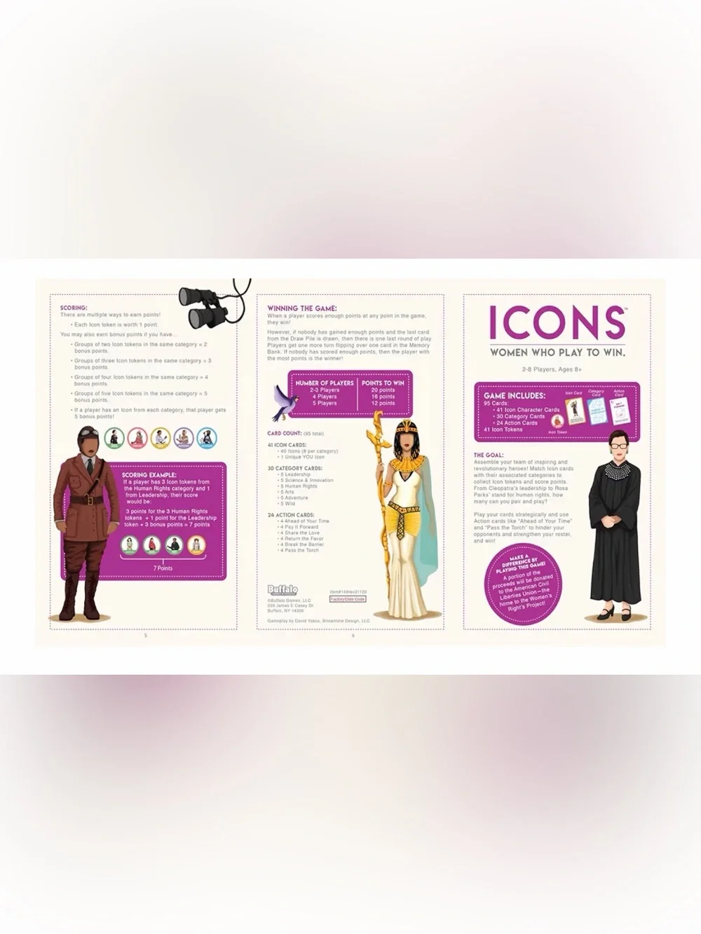 New sealed Icons women who play to win ages 8 & up Game